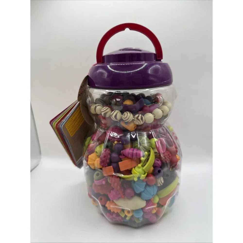 BATTAT B.POP-ARTY BEADS, 500 PCS JAR WITH HANDLE Lot 1